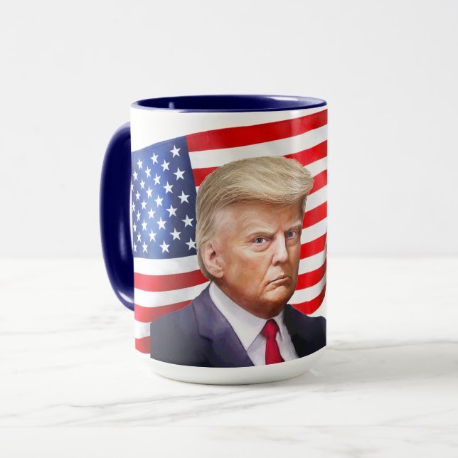 Mug Trump - Drapeau officieux d'une balle dans la boue (Devant gauche)