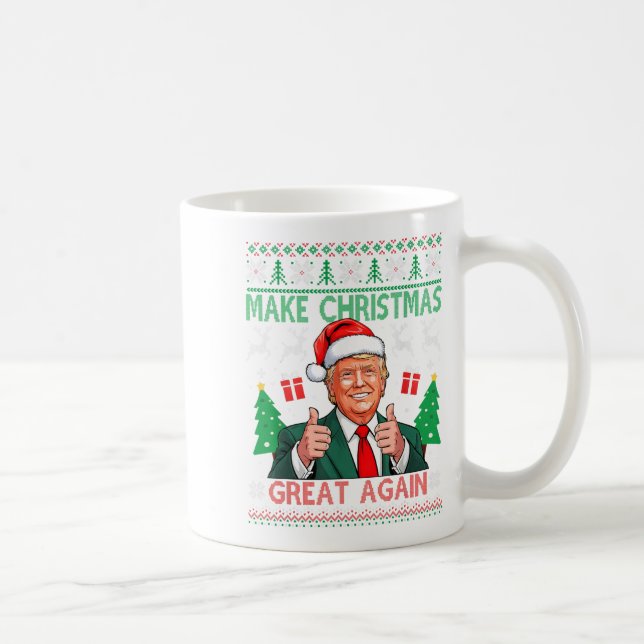 Mug Trump drôle laide de Noël rendre Noël super (Droite)