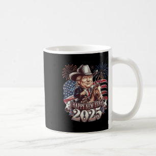 Mug Trump Nouvel An 2025 Cheval patriotique Trump Amér