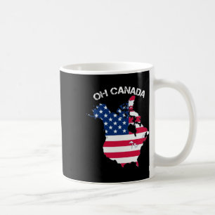 Mug Trump Oh Canada ! Carte de l'Amérique du Nord avec