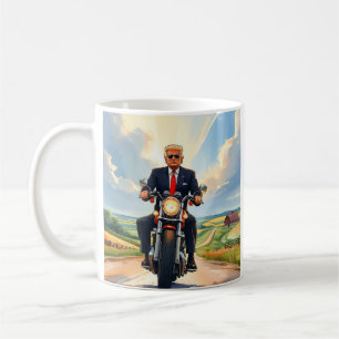 Mug Trump Riding Motorcycle Amérique des terres agrico