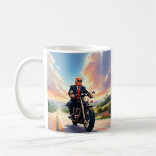 Mug Trump Riding Motorcycle US Capitol Washington DC