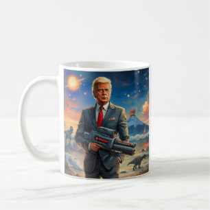 Mug Trump sur la planète Alien Dinosaures Laser Gun Vo
