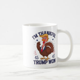 Mug Trump Thanksgiving Je remercie Trump d'avoir gagné