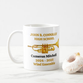 Mug Trumpet Player High School Band Gold Personalized