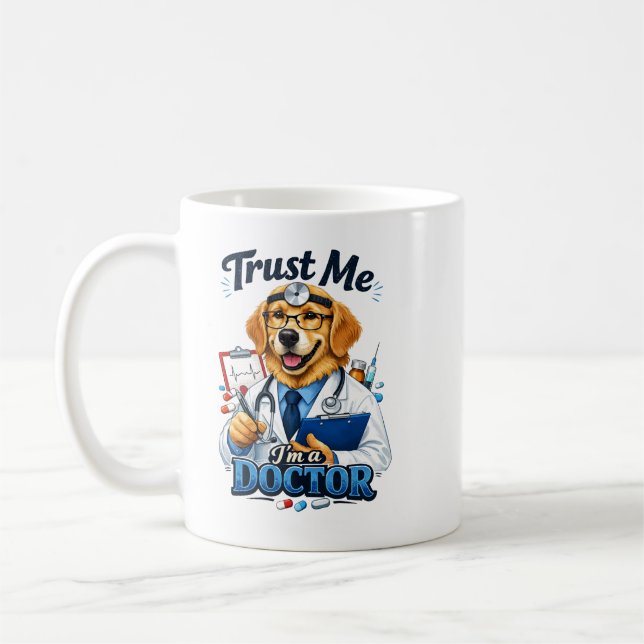 Mug Trust Me I’m a Dogtor Funny Dog Doctor (Gauche)