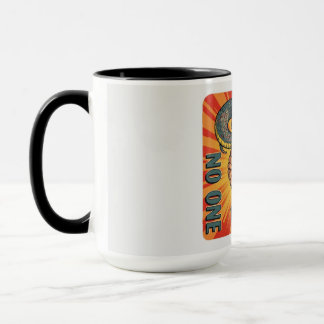 Mug "Trust No One - Retro Snake Handshake Art |