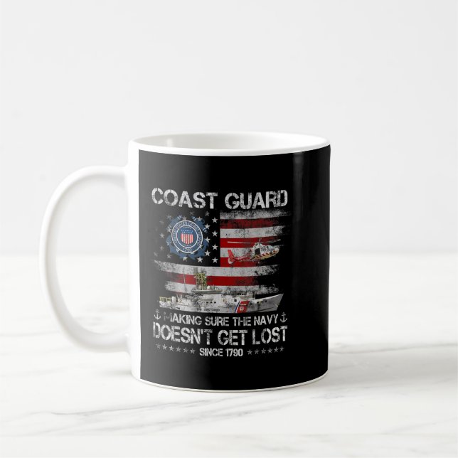 Mug Tshirt vétéran de la Garde côtière, USCG American  (Gauche)