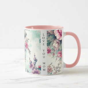 Mug Tu aimes maman   Roses aquarelles