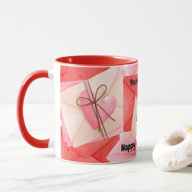 Mug Tu as du courrier pour la Saint-Valentin (Avec donut)