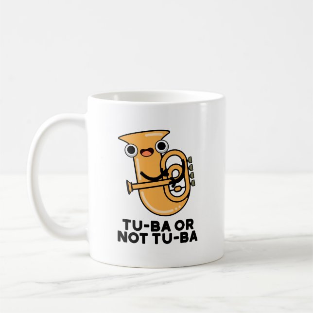 Mug Tu-ba Ou Pas Tu-ba Funny Shakespeare Tuba Pun (Gauche)