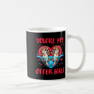Mug Tu es ma moitié de loutre Saint-Valentin Amour drô