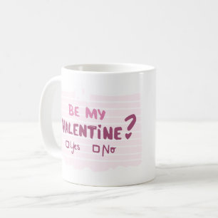 Mug Tu Es Ma Saint Valentin ? Coeur photo rose