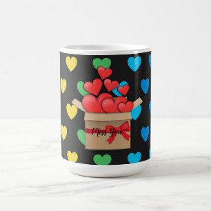 Mug Tu me manques, conception de cœur coloré