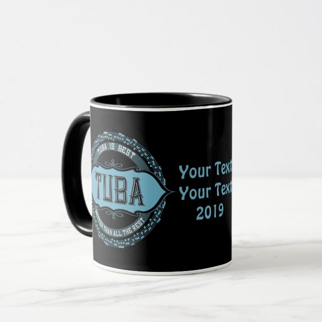 Mug Tuba Music Note Circle (Devant gauche)