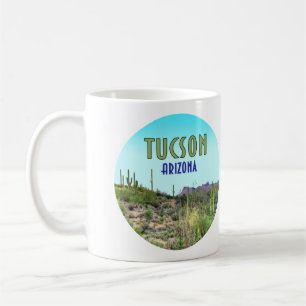 Mug Tucson Arizona Cactus et Mountain Vintage