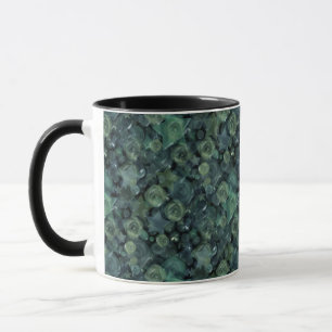 Mug Tuile de verre 3D roses liquides et étoiles