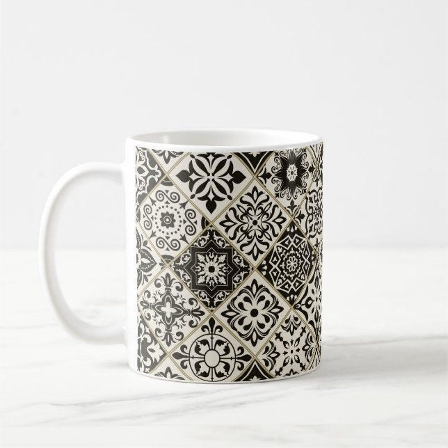 Mug Tuile en patchwork sans couture avec Islam, arabe, (Gauche)