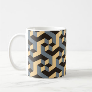 Mug tuile géométrique transparente avec cubi rotatif c