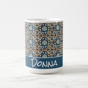 Mug Tuiles vintages personnalisées design traditionnel
