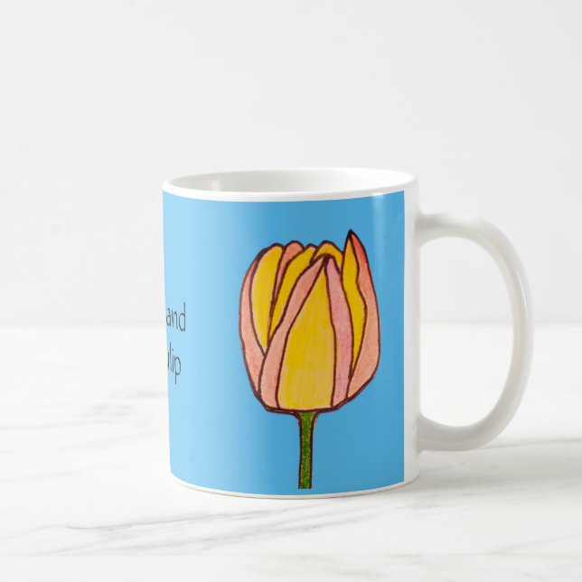 Mug Tulipe jaune et rose (Droite)