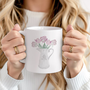 Mug Tulipes dans un pichet en céramique