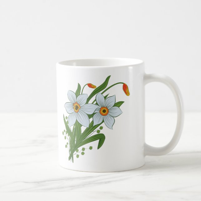 Mug Tulipes et jonquilles Fleurs (Droite)