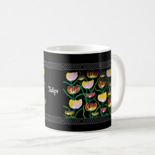 Mug Tulipes multicolores abstraites