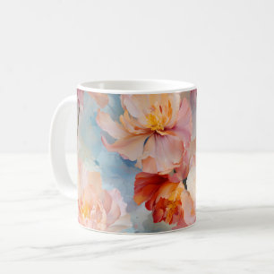 Mug Tulipes roses Aquarelle Motif Floral