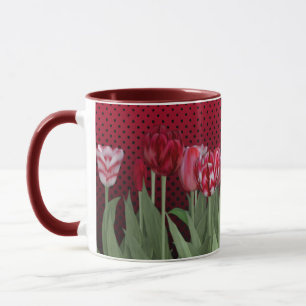 Mug Tulipes rouges sur dégradé