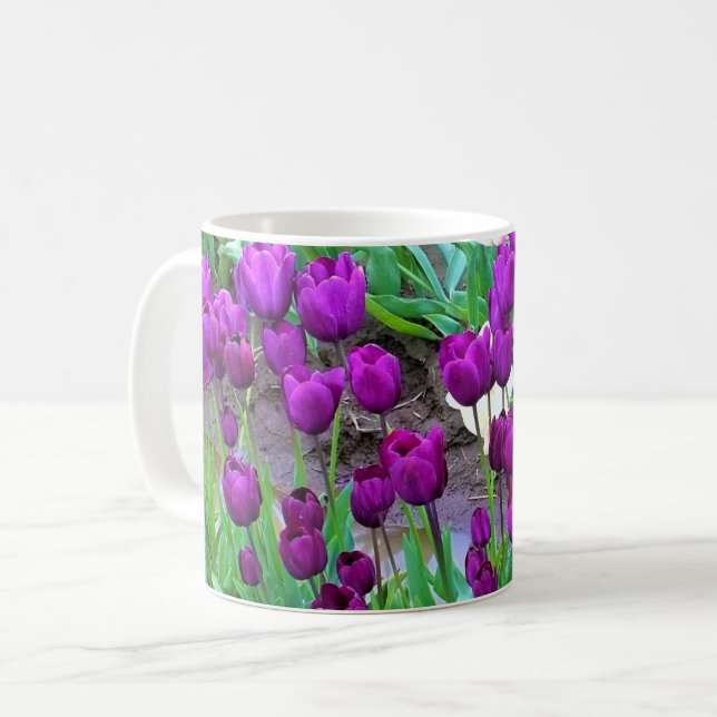 Mug Tulipes violettes, Oregon (Devant gauche)
