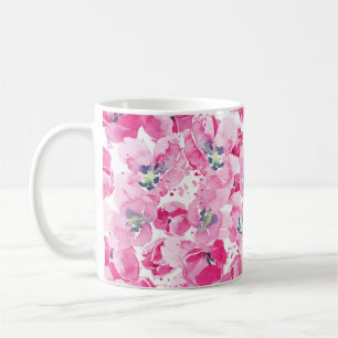 Mug Tulips aquarelle : conception de carte dessinée à