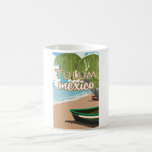 Mug Tulum, affiche de voyage mexicaine