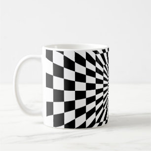 Mug tunnel d'échiquier d'illusion optique