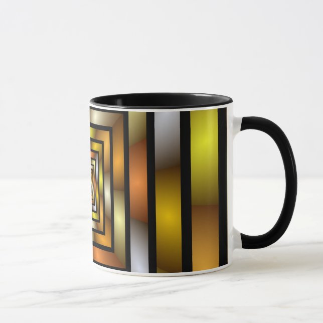 Mug Tunnel lumineux coloré Motif fractal graphique (Droite)
