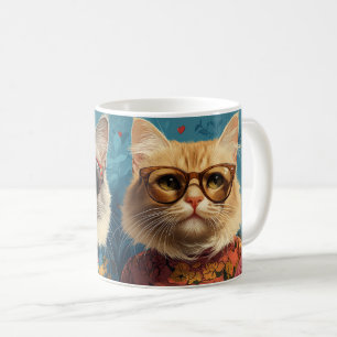 Mug Turc Angora Chat avec coeur Rose Saint Valentin