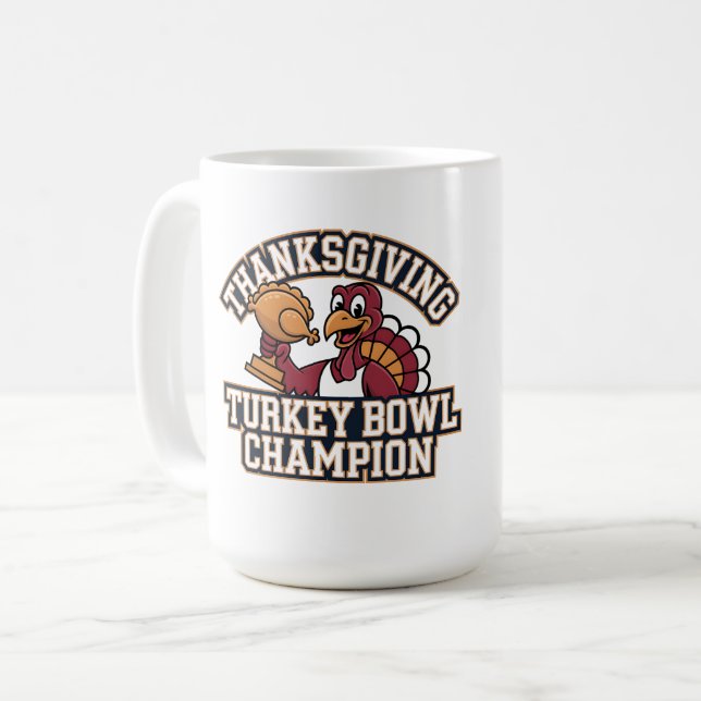 Mug Turkey Bowl Champion Game Day Food Football Fun (Devant gauche)