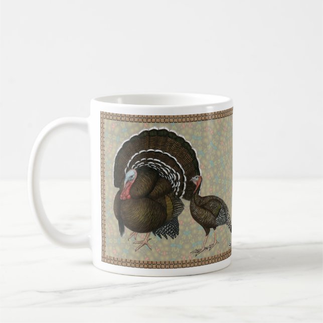 Mug Turkeys Standard Bronze Portrait (Gauche)