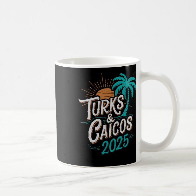 Mug Turks Caicos Islands 2025 Vacances Souvenirs - Uni (Droite)