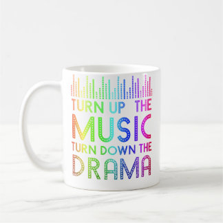 Mug Turn Up The Music Turn Down The Drama Headphone Sp