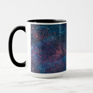 Mug Turqouise Galaxy Paint Sparkings