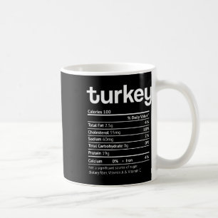 Mug Turquie faits nutritionnels amusants de Noël d'act