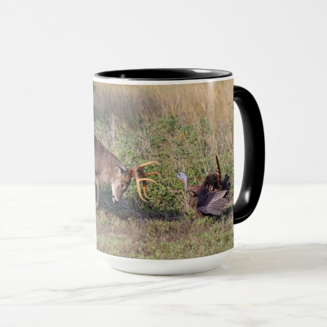 Mug Turquie sauvage aux cerfs de Virginie (Devant droit)