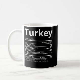 Mug Turquie Valeur nutritive Famille Amusante Thanksgi