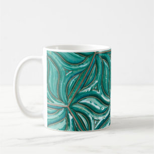 Mug Turquoise céramique mur textureabstract, archit