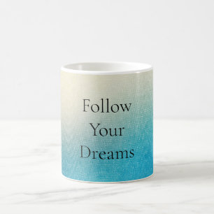 Mug Turquoise Chic Blanc Aqua bleu