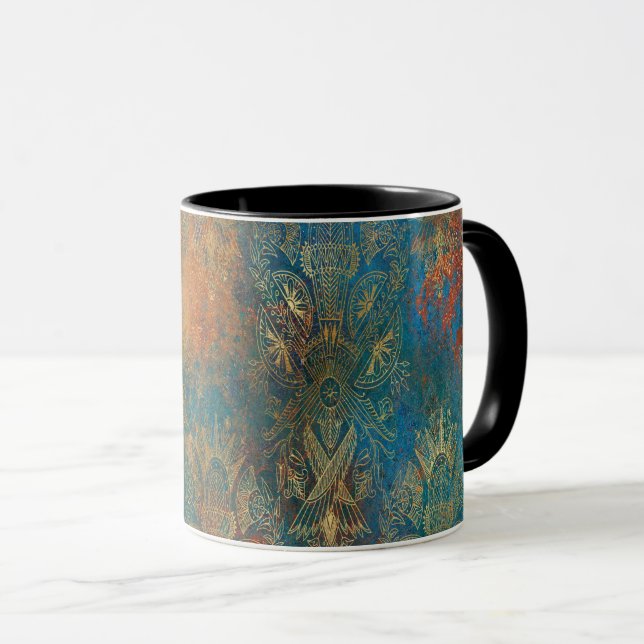 Mug Turquoise Cooper Patina (Devant droit)