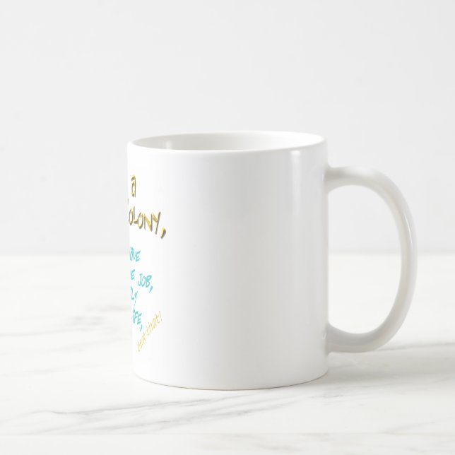 Mug turquoise de chef de castor (Droite)
