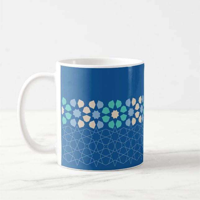 Mug Turquoise Sérénité Rythme (Gauche)