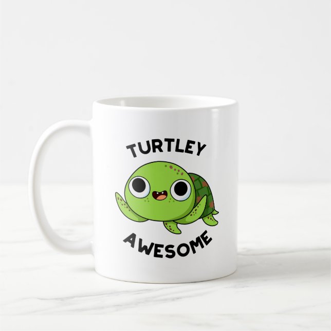 Mug Turtley Awesome Drôle Turtle Pun (Gauche)